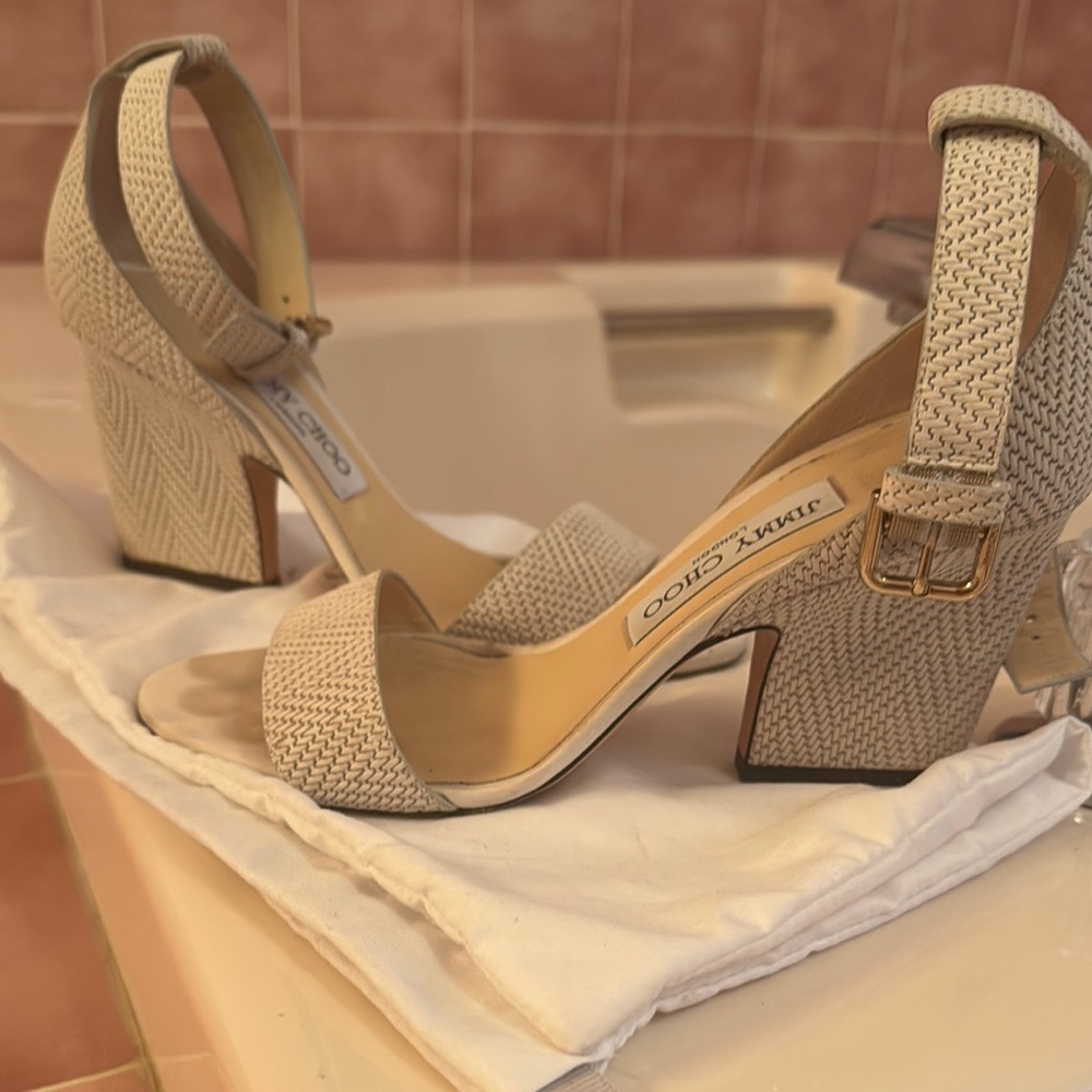 Jimmy Choo Cream Heels Modern Design